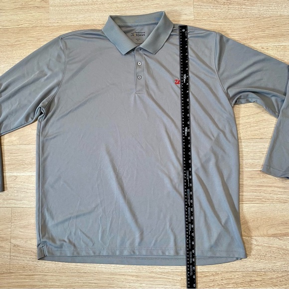 Walgreens Polo Men’s 2XL Employee Work Uniform Grey Long Sleeve Shirt Workwear - Picture 6 of 10